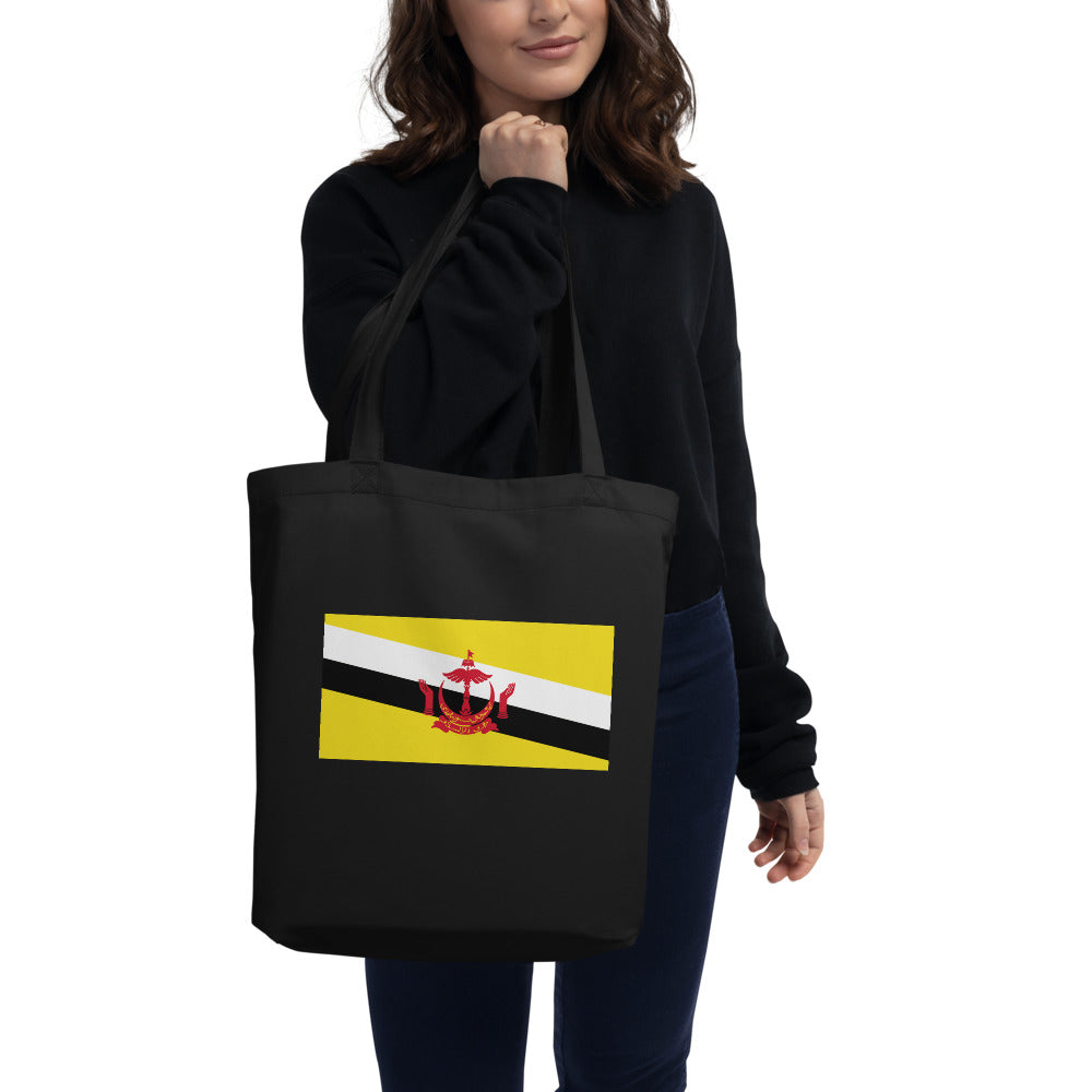 National Flag Tote Bags - Collection 1 Brunei tote-black