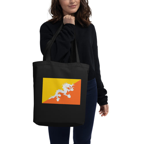 National Flag Tote Bags - Collection 1 Bhutan / One size / Black