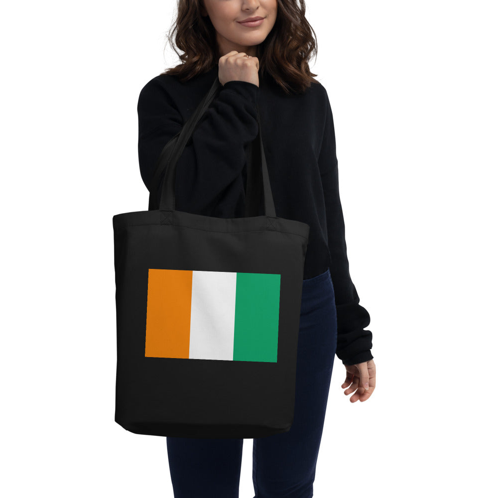 National Flag Tote Bags - Collection 1 Côte d'Ivoire tote-black