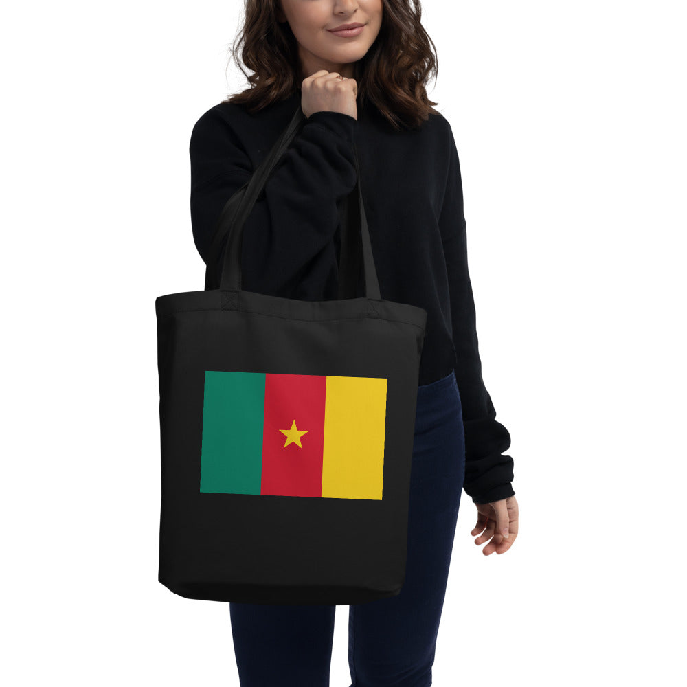 National Flag Tote Bags - Collection 1 Cameroon tote-black