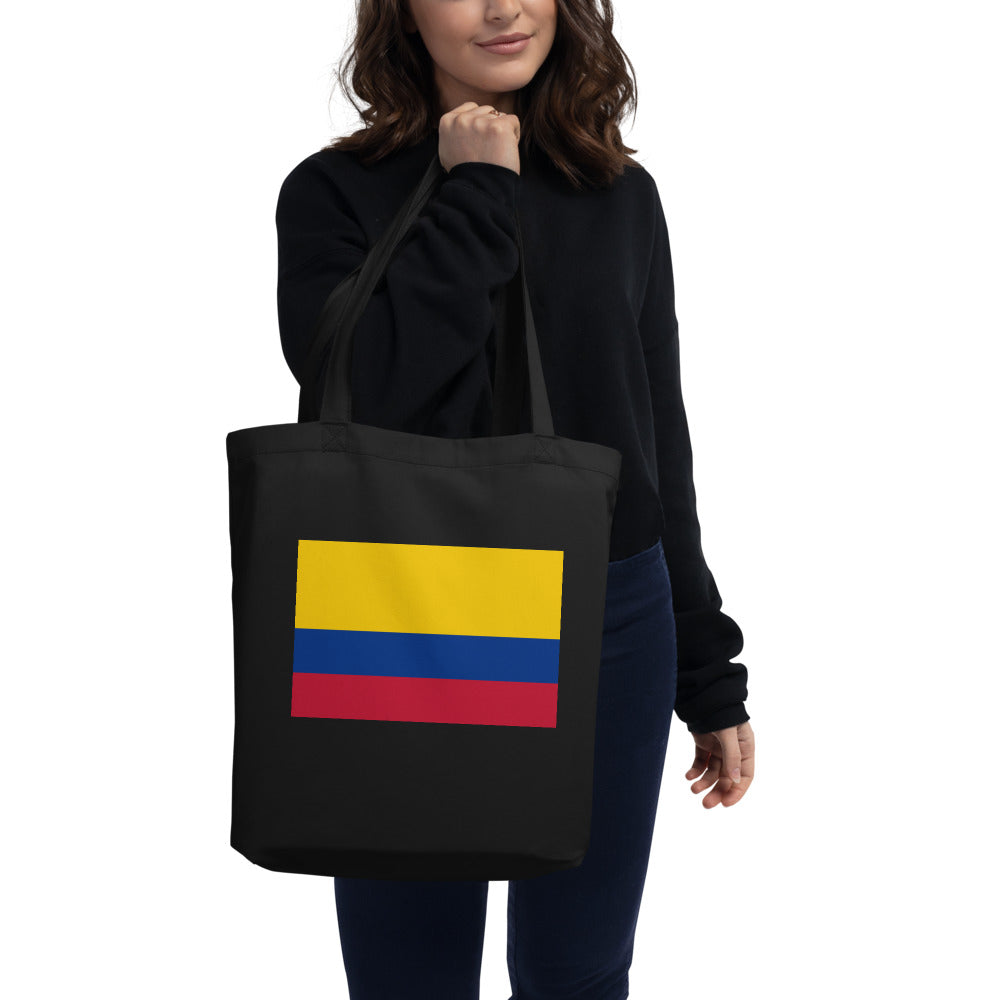 National Flag Tote Bags - Collection 1 Colombia tote-black