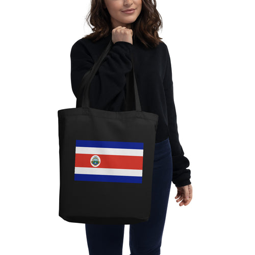 National Flag Tote Bags - Collection 1 Costa Rica / One size / Black