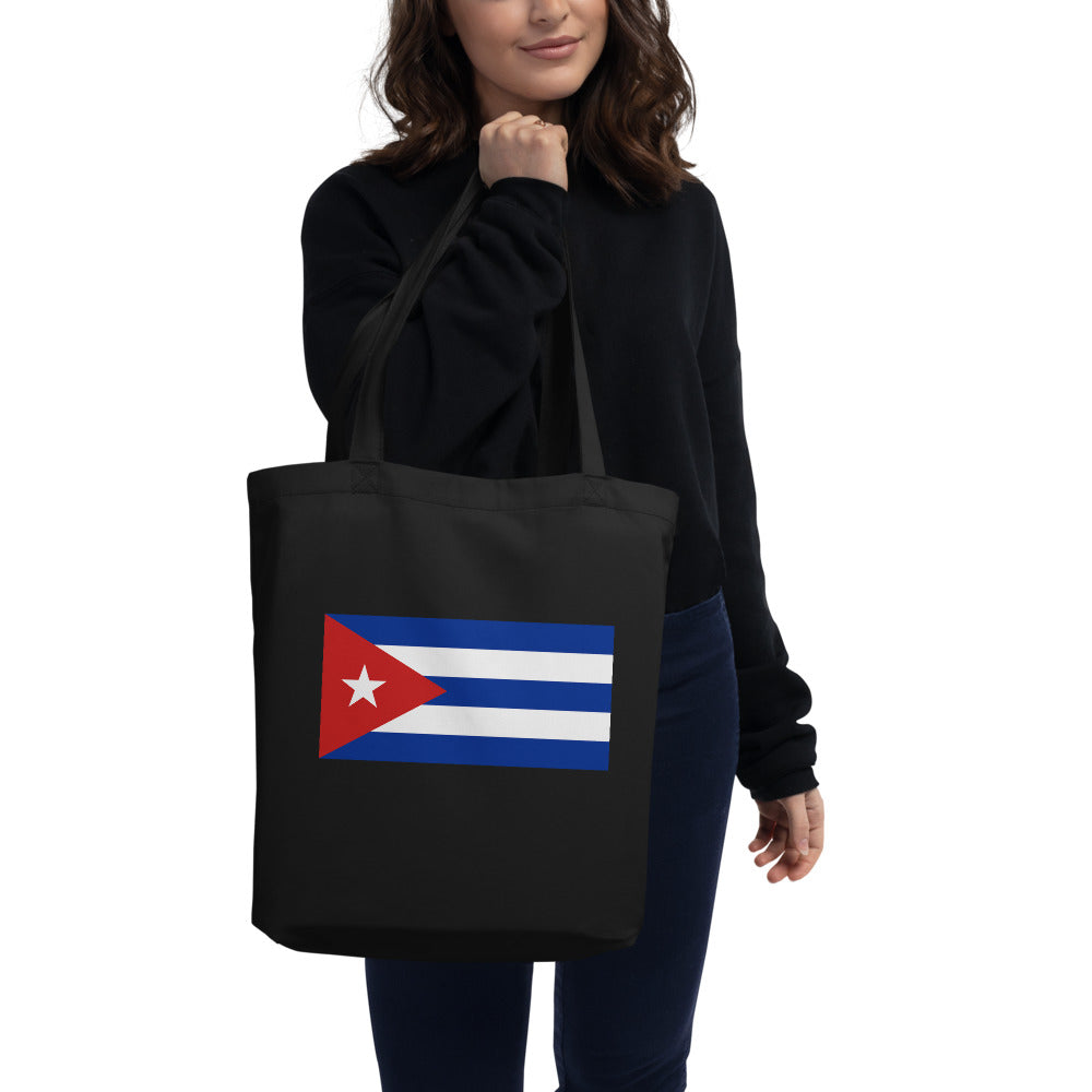 National Flag Tote Bags - Collection 1 Cuba tote-black