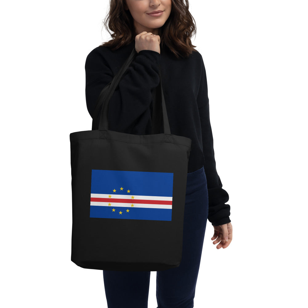 National Flag Tote Bags - Collection 1 Cape Verde tote-black