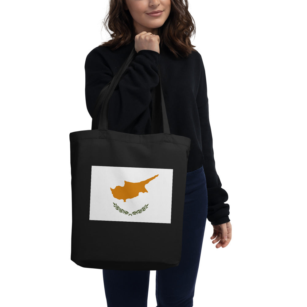 National Flag Tote Bags - Collection 1 Cyprus tote-black