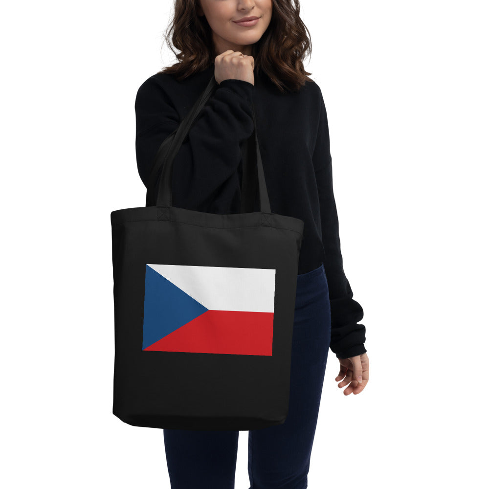 National Flag Tote Bags - Collection 1 Czech Republic tote-black