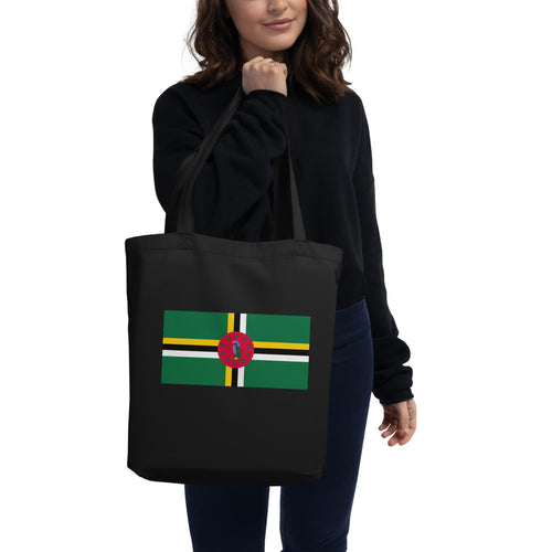 National Flag Tote Bags - Collection 1 Dominica / One size / Black