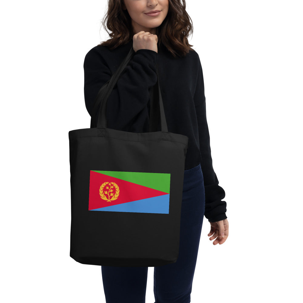 National Flag Tote Bags - Collection 2 Eritrea tote-black