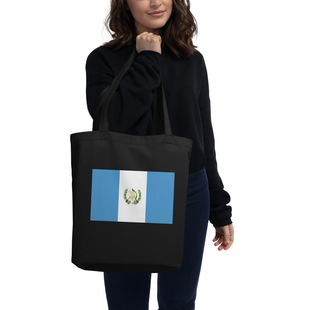 National Flag Tote Bags - Collection 2 Guatemala tote-black