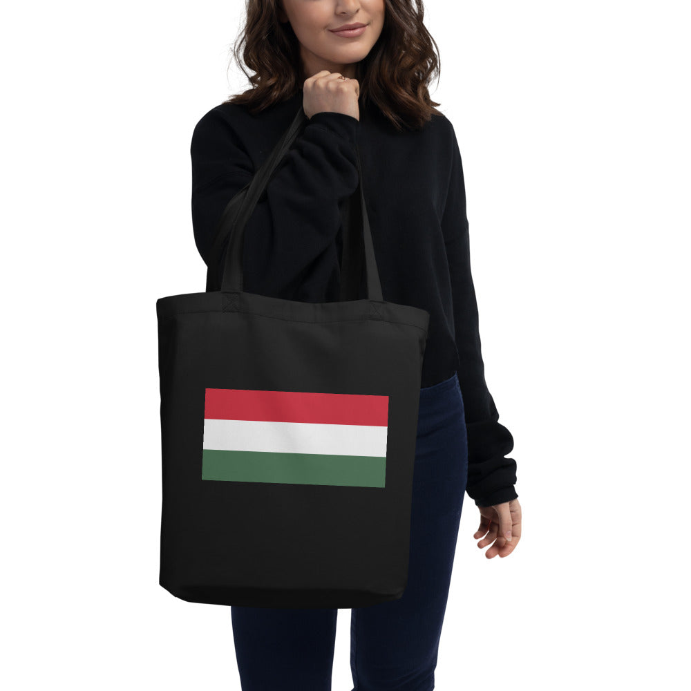 National Flag Tote Bags - Collection 2 Hungary tote-black