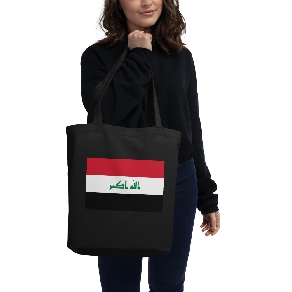 National Flag Tote Bags - Collection 2 Iraq tote-black