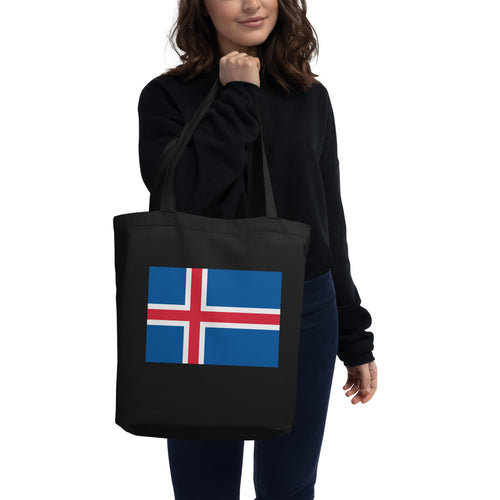 National Flag Tote Bags - Collection 2 Iceland / One size / Black
