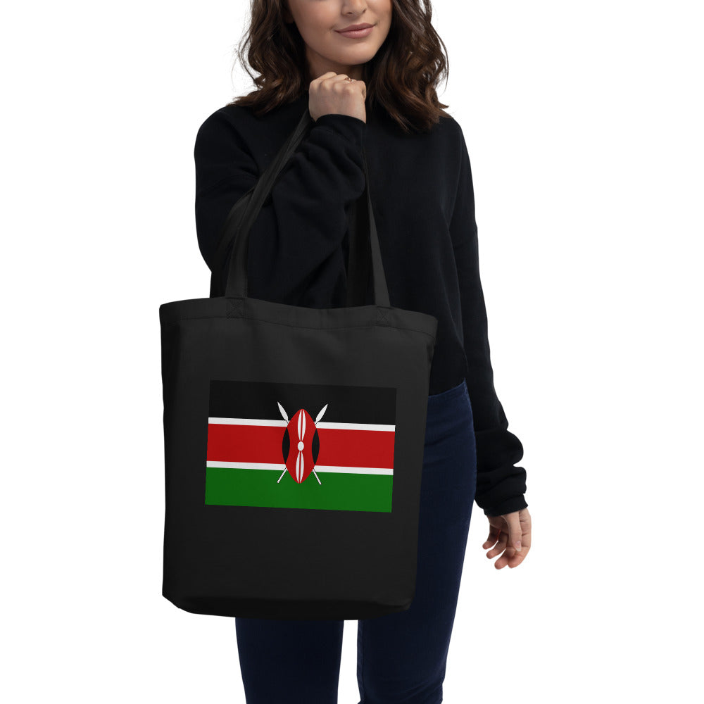 National Flag Tote Bags - Collection 2 Kenya tote-black