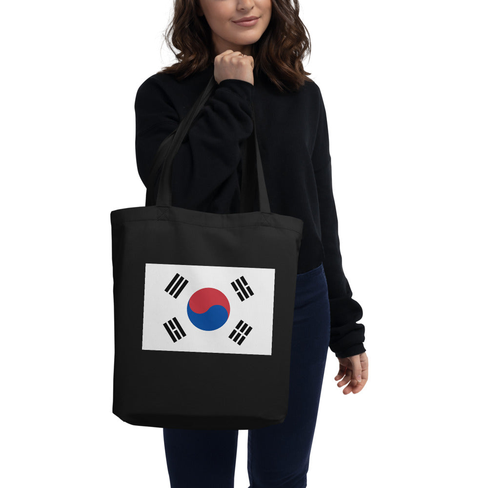 National Flag Tote Bags - Collection 2 South Korea tote-black