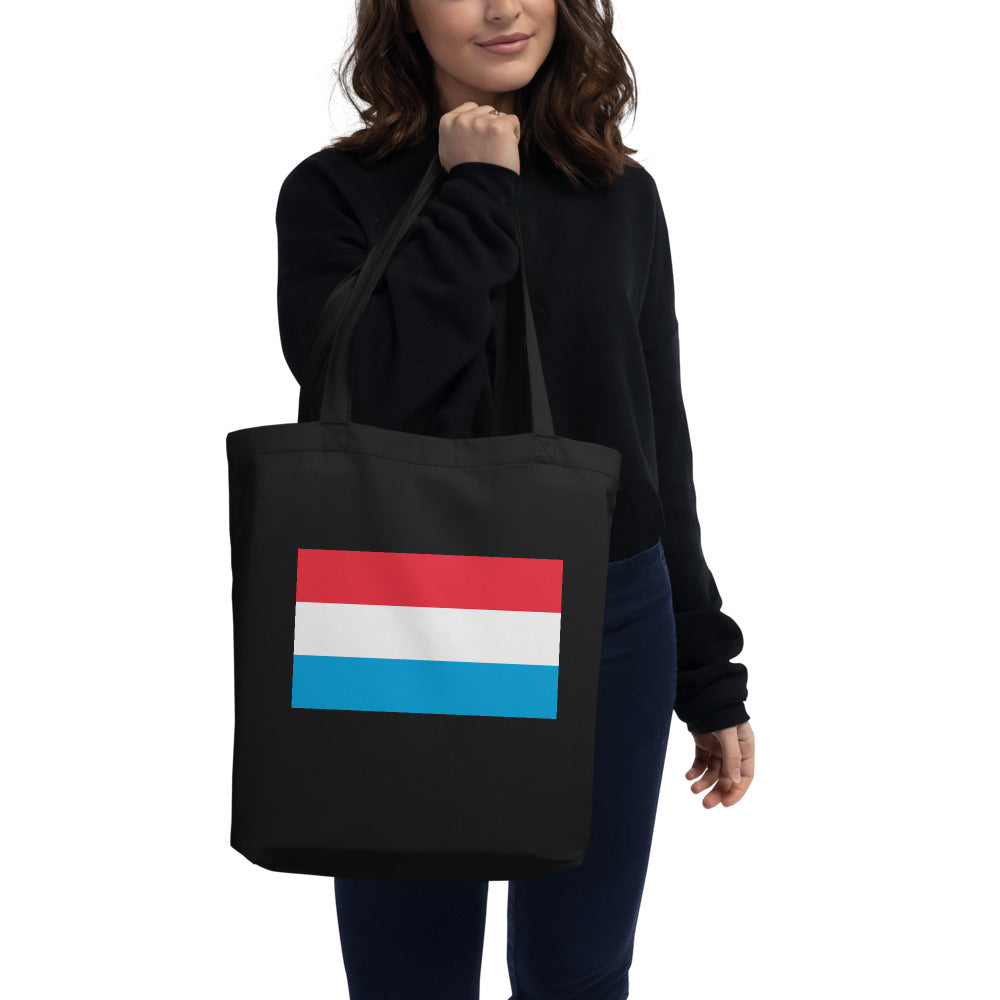 National Flag Tote Bags - Collection 3 Luxembourg tote-black