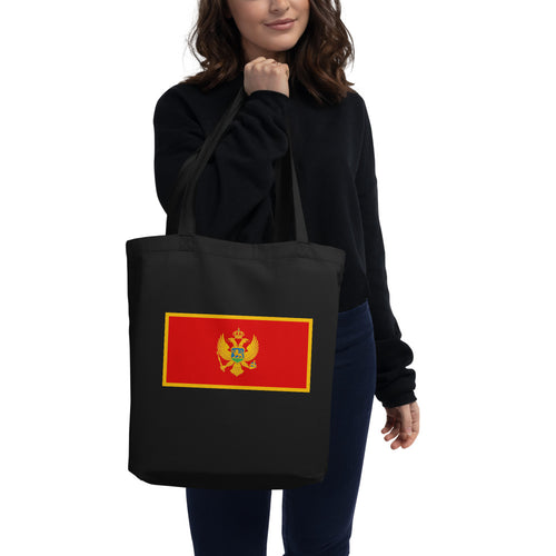 National Flag Tote Bags - Collection 3 Montenegro / One size / Black