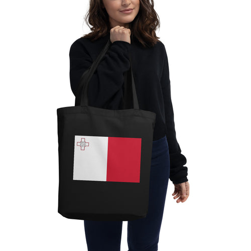 National Flag Tote Bags - Collection 3 Malta / One size / Black