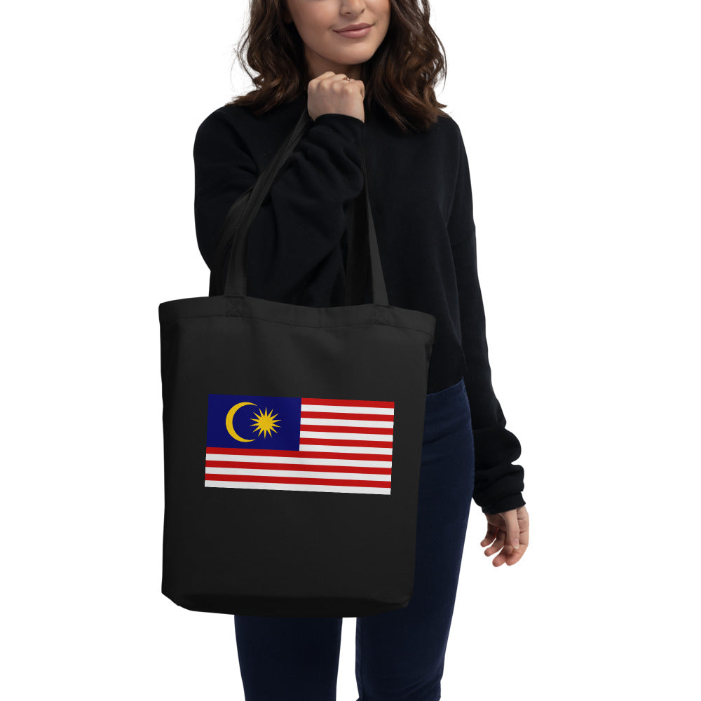 National Flag Tote Bags - Collection 3 Malaysia tote-black