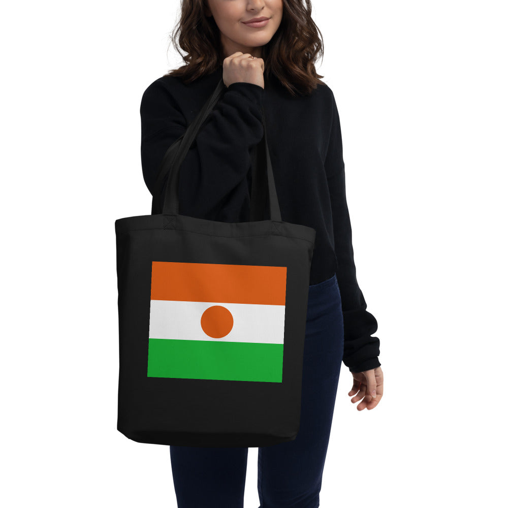 National Flag Tote Bags - Collection 3 Niger tote-black