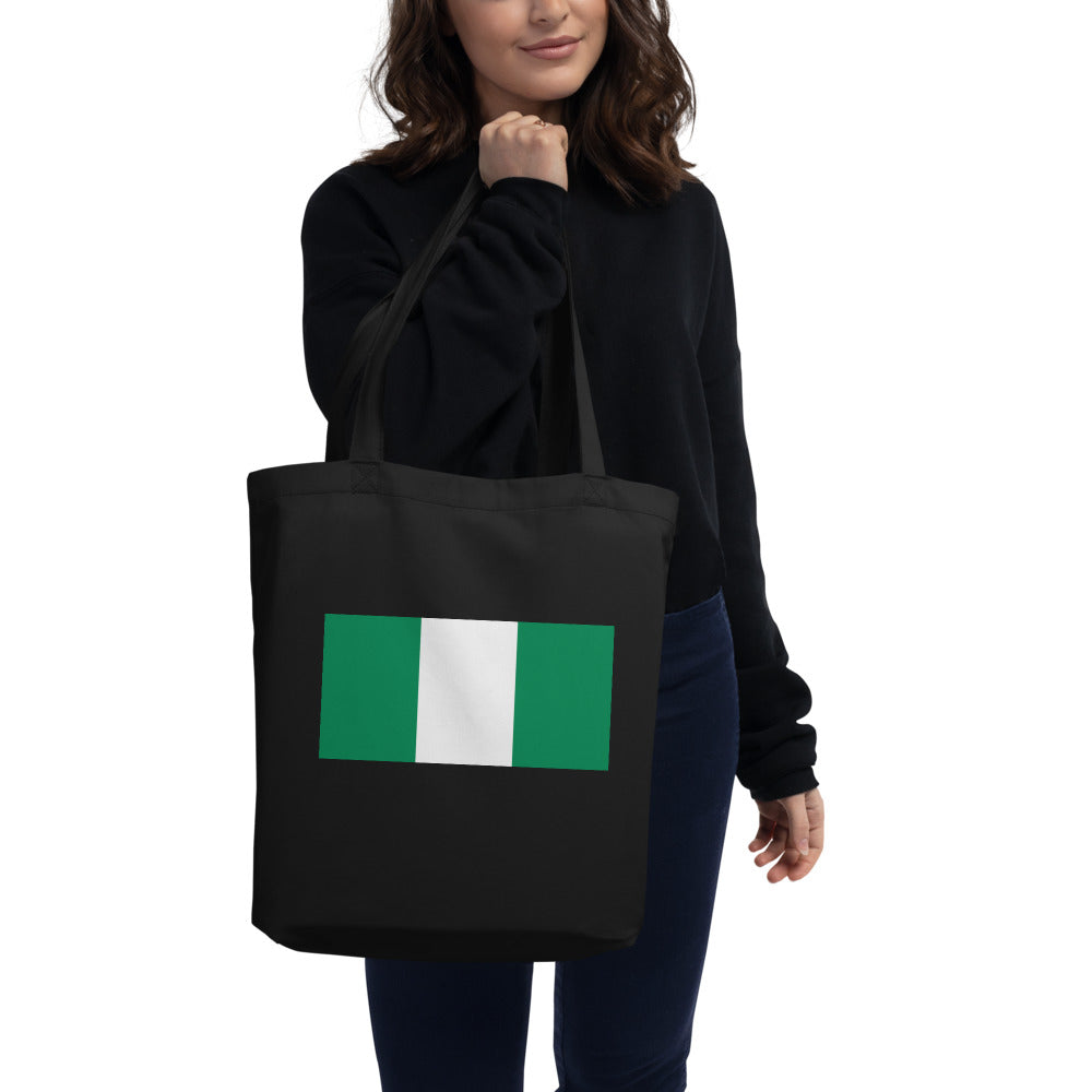 National Flag Tote Bags - Collection 3 Nigeria tote-black