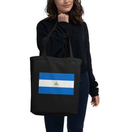 National Flag Tote Bags - Collection 3 Nicaragua / One size / Black
