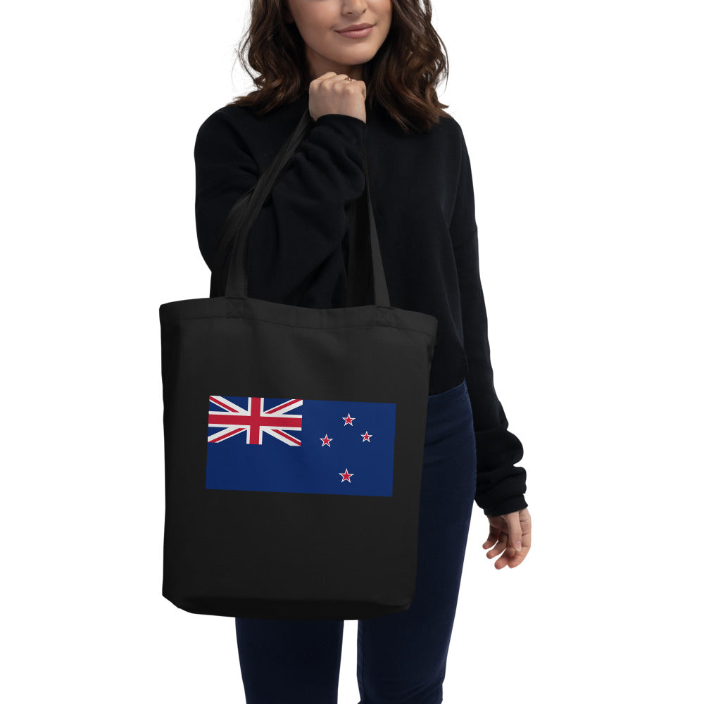 National Flag Tote Bags - Collection 3 New Zealand tote-black