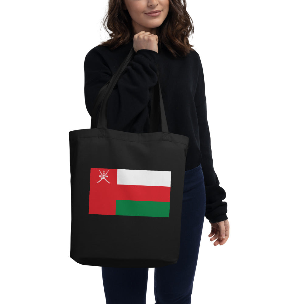 National Flag Tote Bags - Collection 3 Oman tote-black