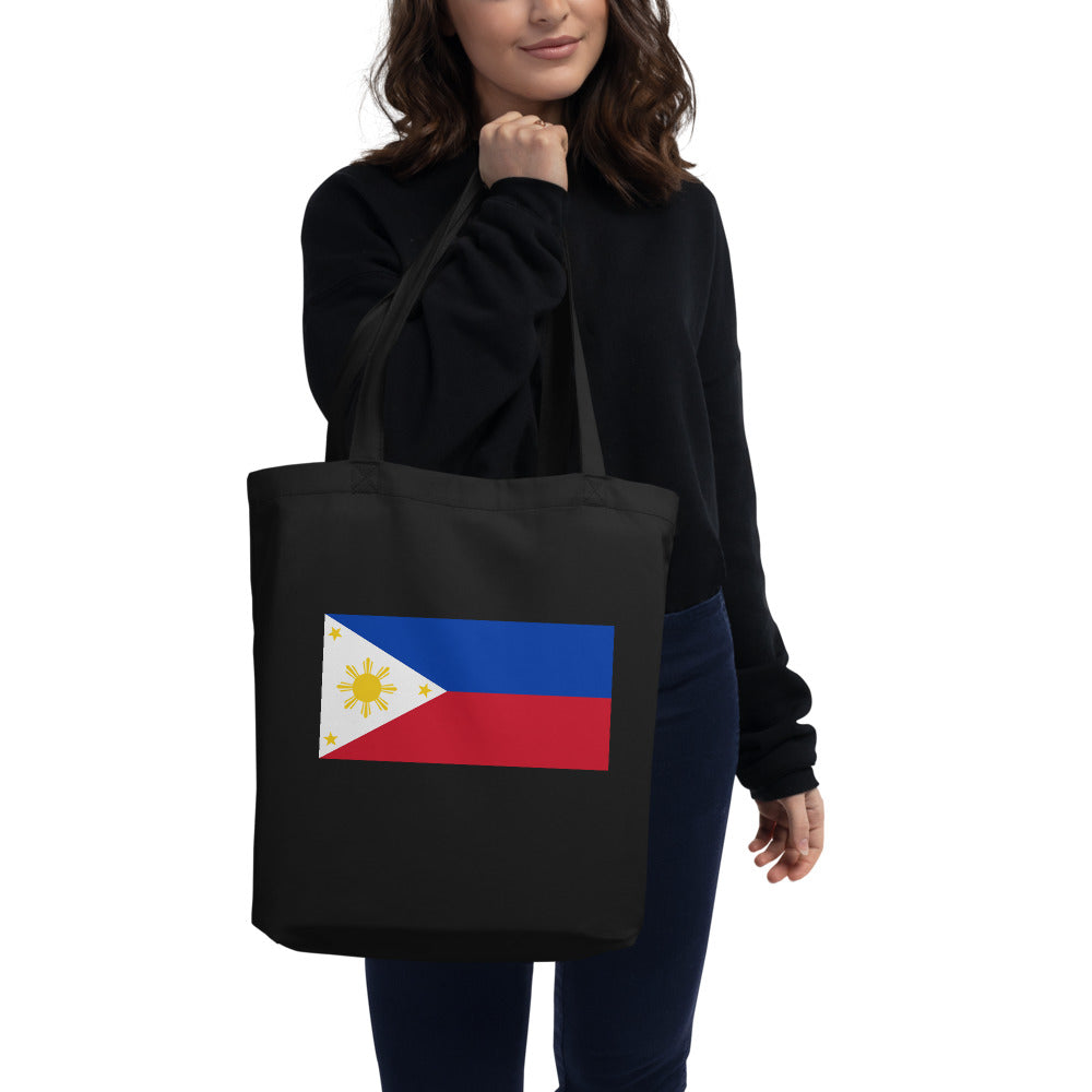 National Flag Tote Bags - Collection 3 Philippines tote-black