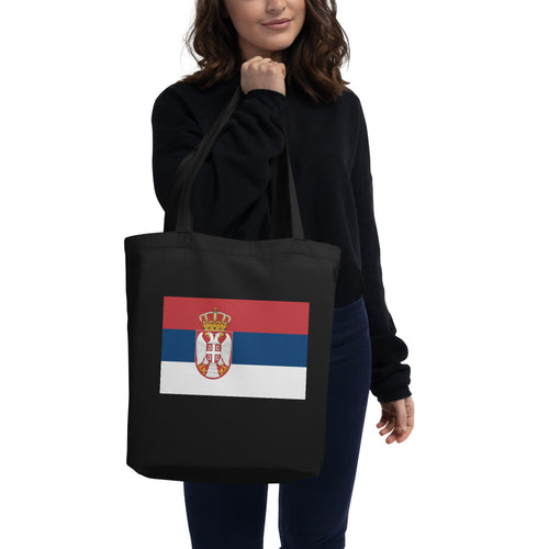 National Flag Tote Bags - Collection 3 Serbia / One size / Black