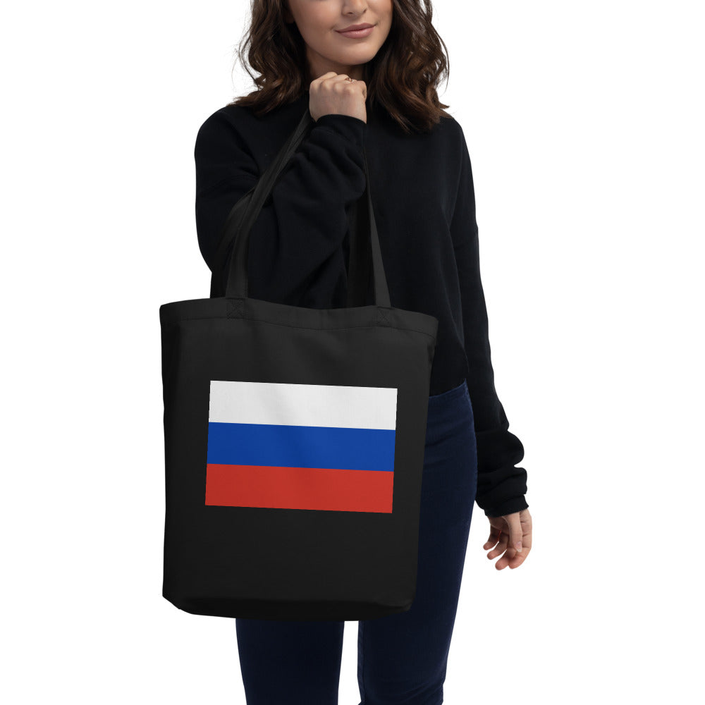 National Flag Tote Bags - Collection 3 Russia tote-black