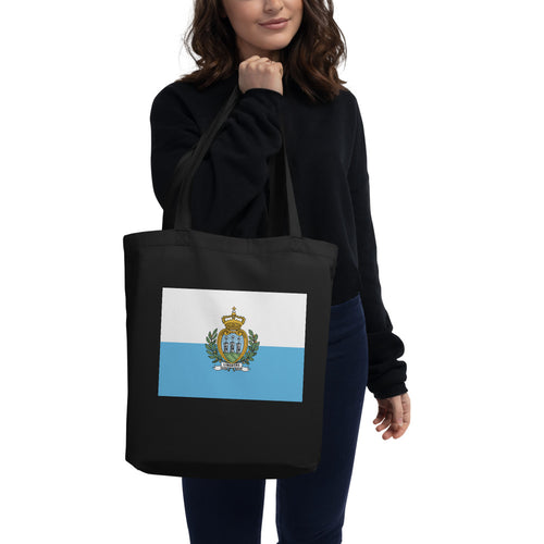National Flag Tote Bags - Collection 4 San Marino / One size / Black