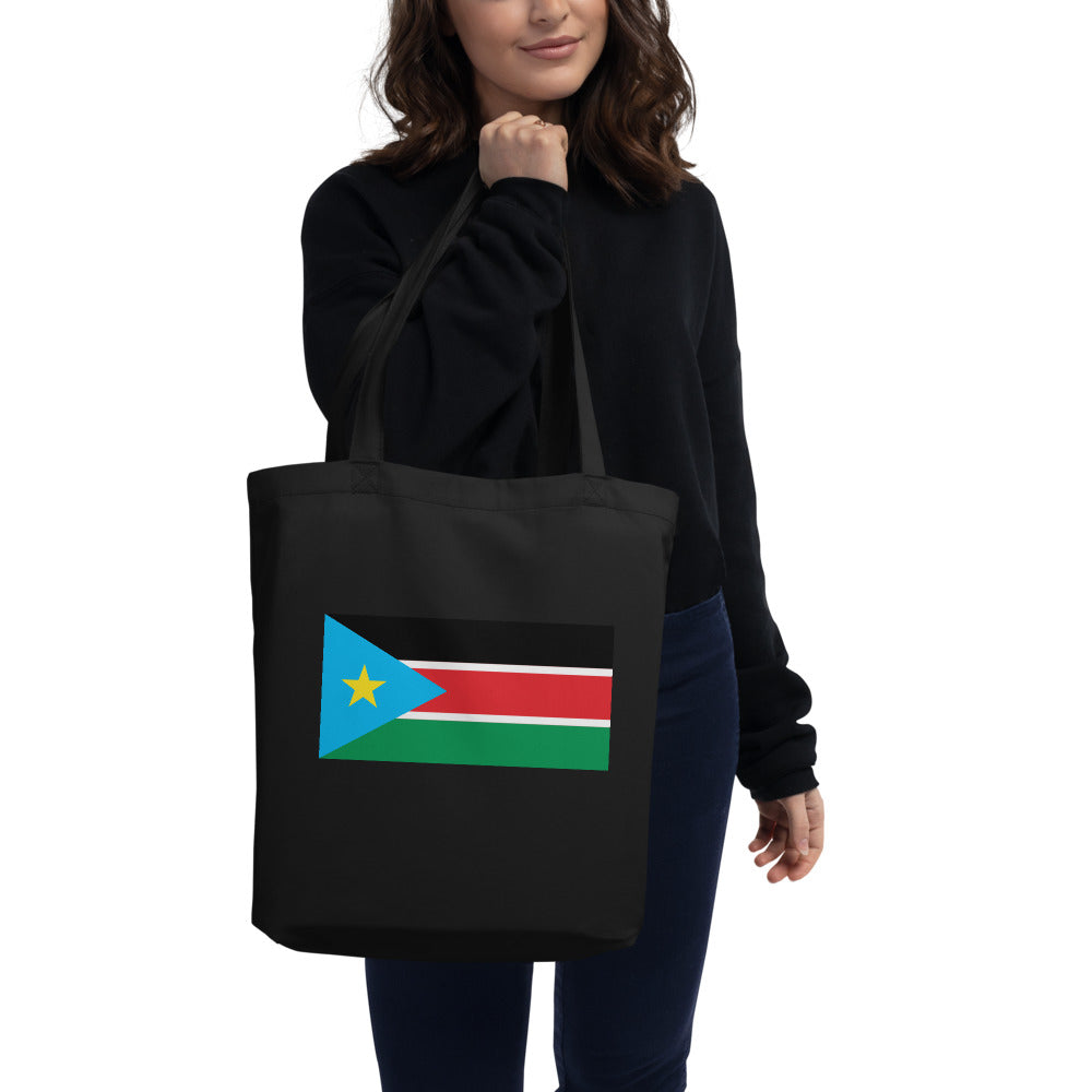 National Flag Tote Bags - Collection 4 South Sudan tote-black