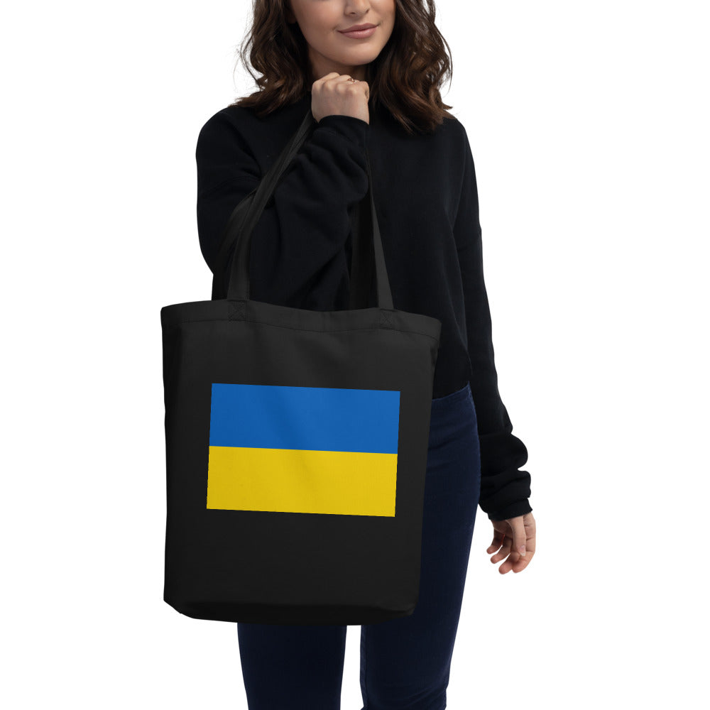 National Flag Tote Bags - Collection 4 Ukraine tote-black