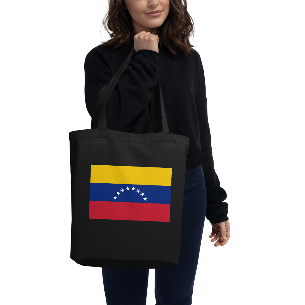 National Flag Tote Bags - Collection 4 Venezuela tote-black