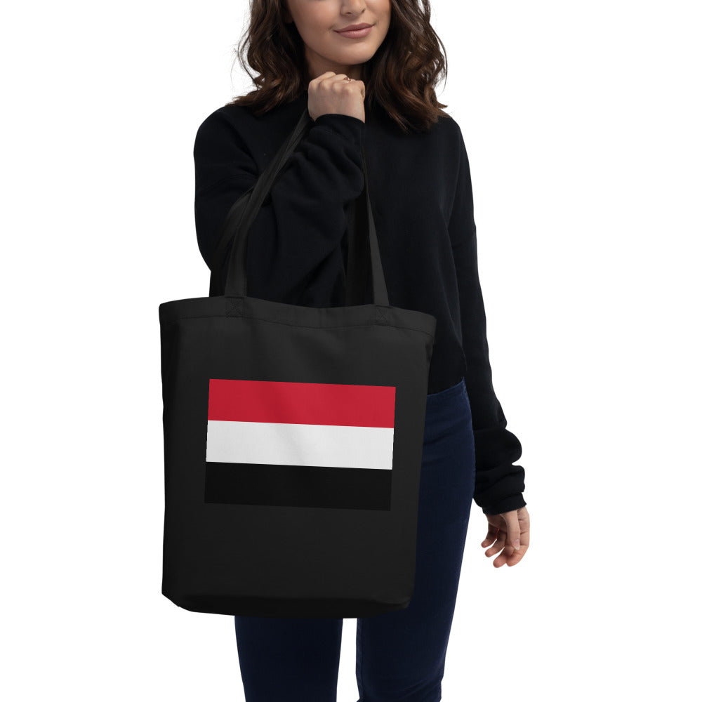 National Flag Tote Bags - Collection 4 Yemen tote-black