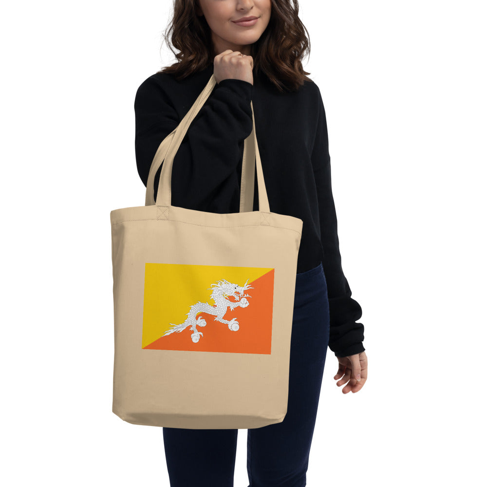 National Flag Tote Bags - Collection 1 Bhutan tote-oyster