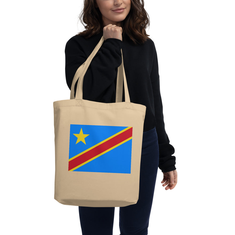 National Flag Tote Bags - Collection 1 Democratic Republic of the Congo tote-oyster