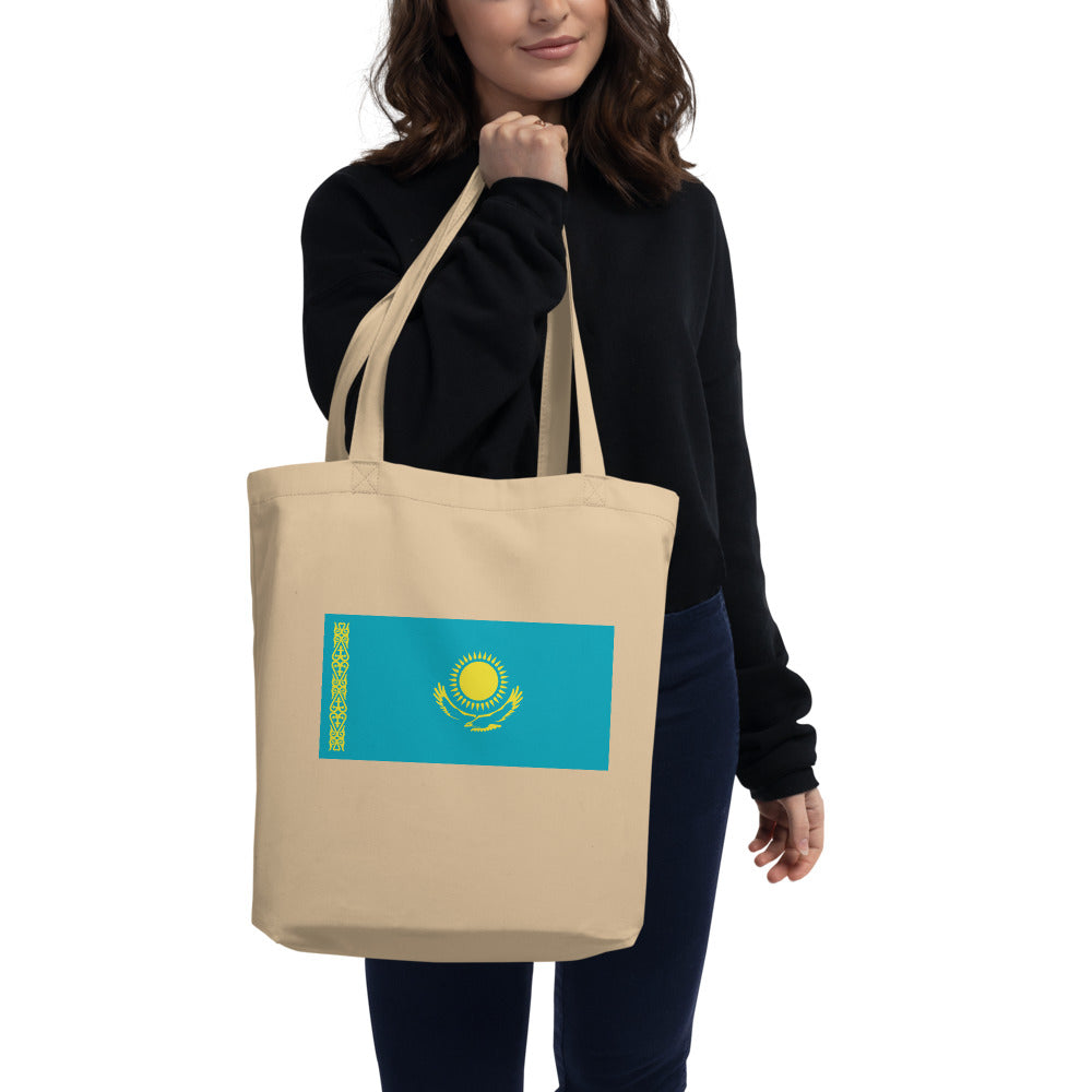 National Flag Tote Bags - Collection 2 Kazakhstan tote-oyster
