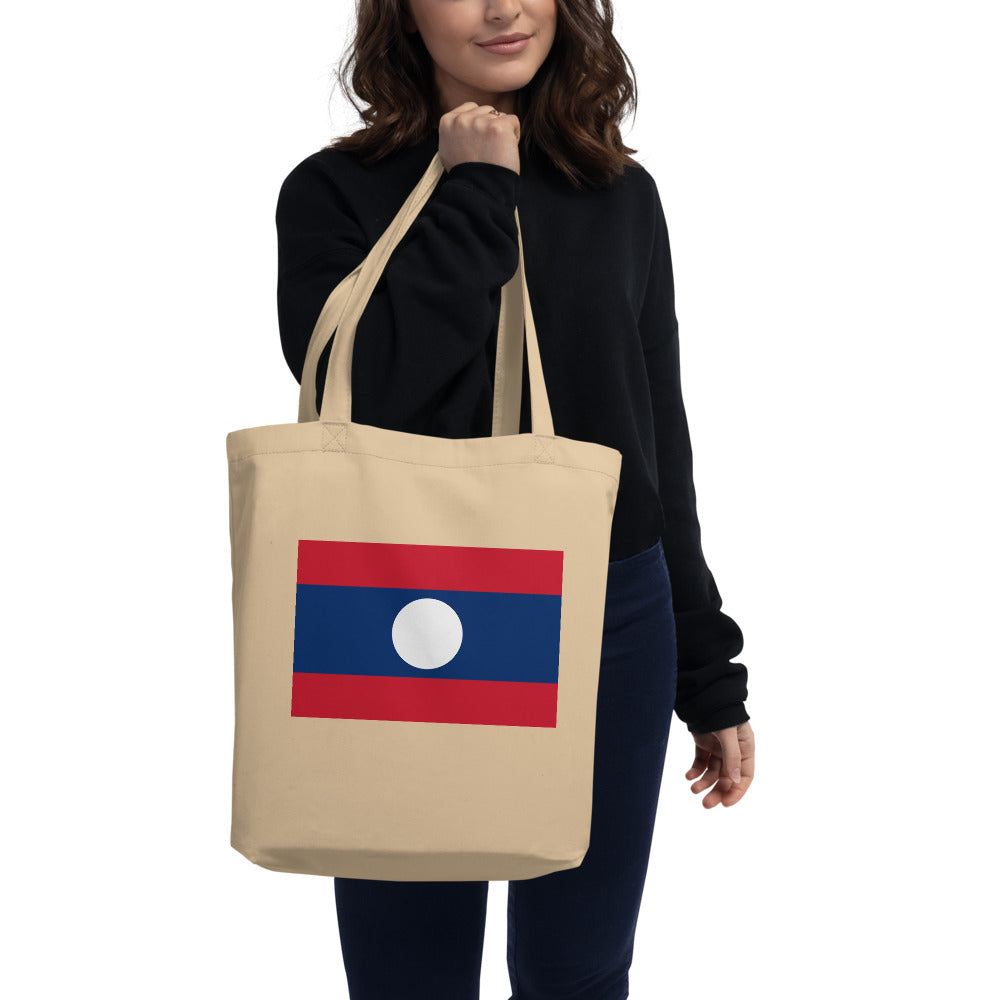 National Flag Tote Bags - Collection 2 Laos tote-oyster