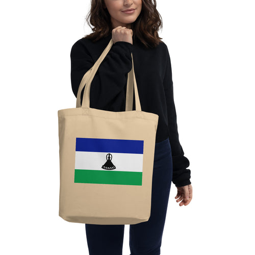 National Flag Tote Bags - Collection 3 Lesotho / One size / Oyster