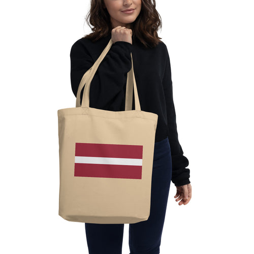 National Flag Tote Bags - Collection 3 Latvia / One size / Oyster