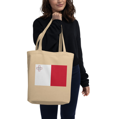 National Flag Tote Bags - Collection 3 Malta / One size / Oyster