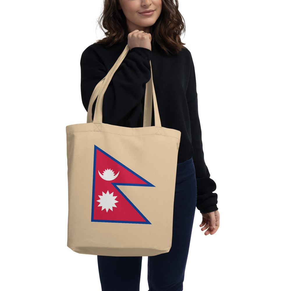 National Flag Tote Bags - Collection 3 Nepal tote-oyster