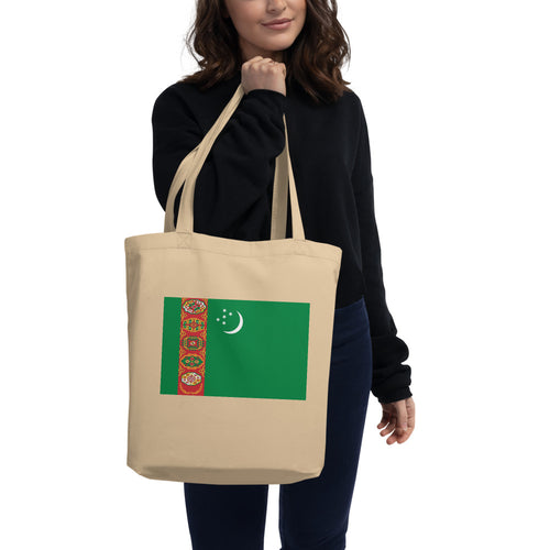 National Flag Tote Bags - Collection 4 Turkmenistan / One size / Oyster