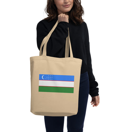 National Flag Tote Bags - Collection 4 Uzbekistan / One size / Oyster