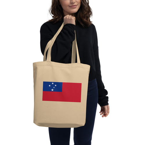 National Flag Tote Bags - Collection 4 Samoa / One size / Oyster