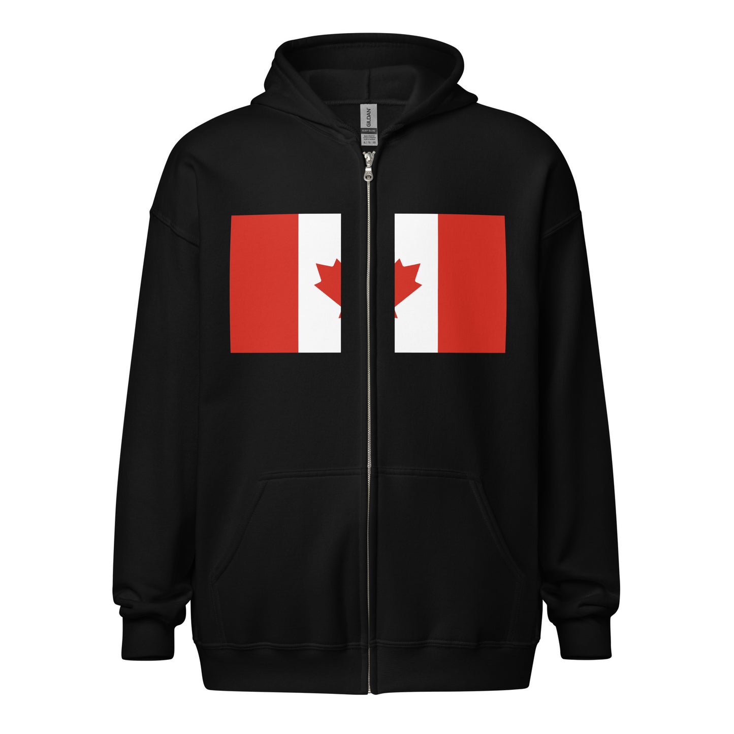 Patriotic Canadian Flag Unisex zip hoodie