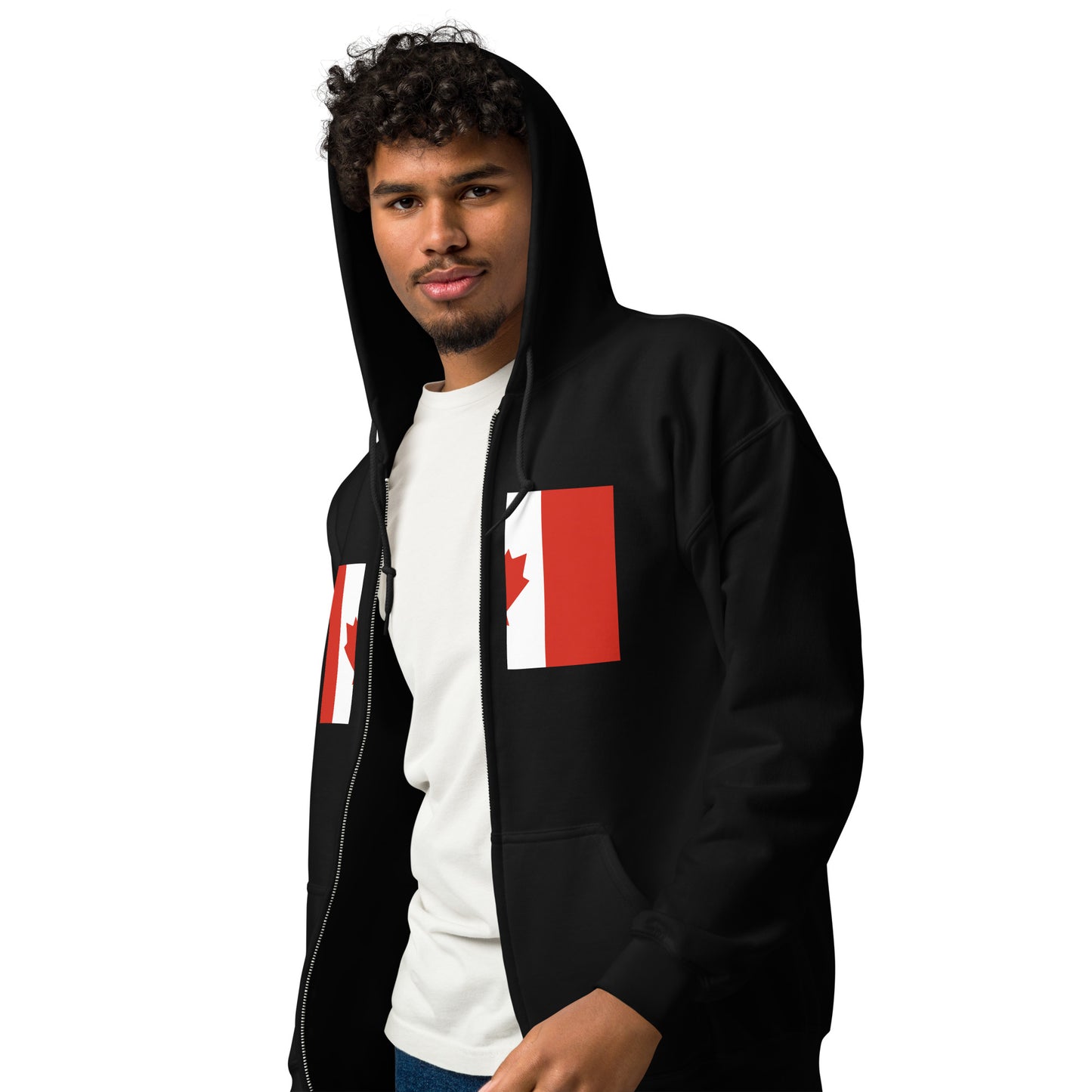 Patriotic Canadian Flag Unisex zip hoodie