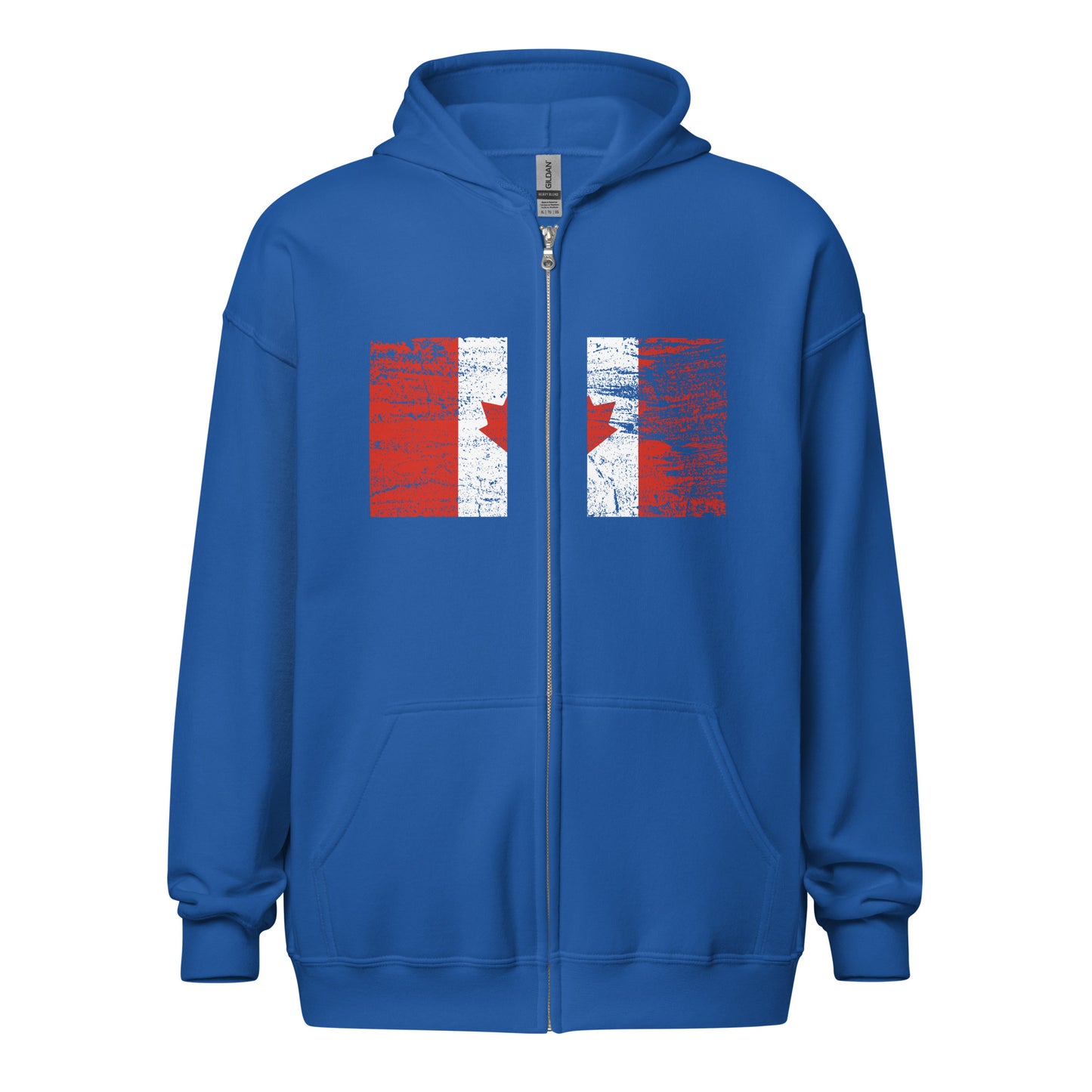 Vintage Canadian Grunge Flag Unisex zip hoodie