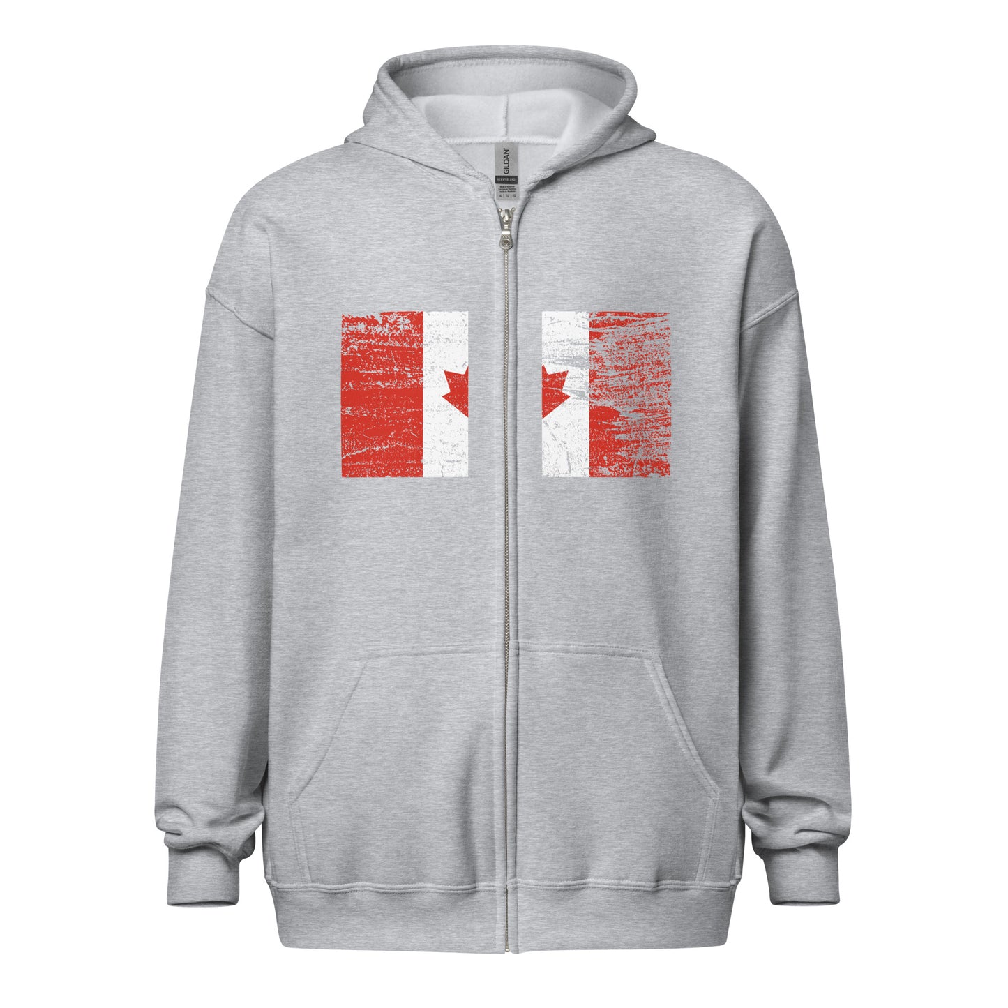 Vintage Canadian Grunge Flag Unisex zip hoodie